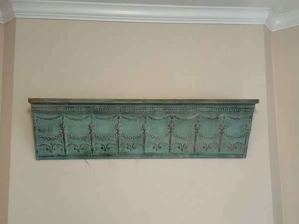 Shelf, decorative, wood, metal, hang